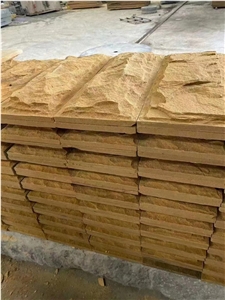 Gold Sandstone Yellow Sandstone Mushroomtile Wall Cladding