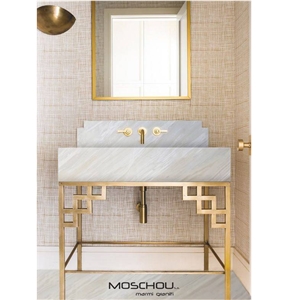 Ajax Marble Bathroom Top And Custom Wash Basin