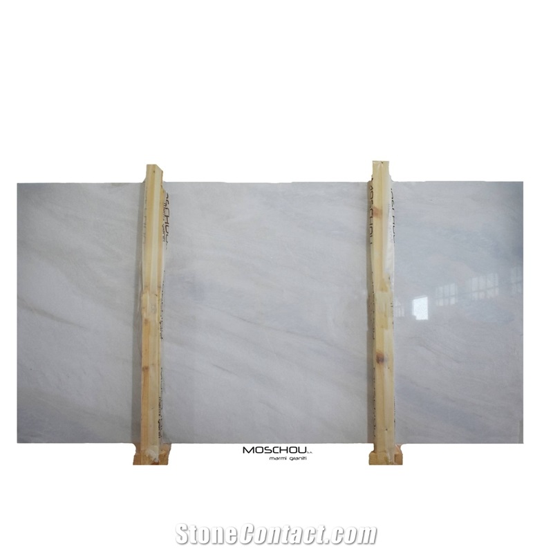 Polished Dione Marble Slabs, White Marble Slabs