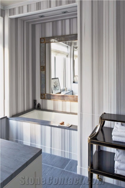 Striato Olimpico Marble Bathroom Design Project