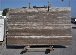 Titanium Silver Travertine Slabs, Tiles