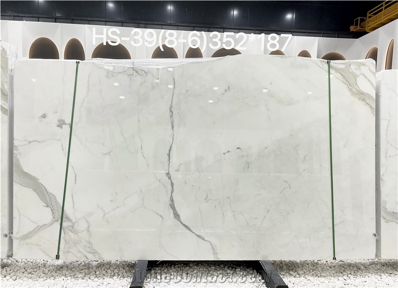 Calacatta White Marble Slabs FOR LUXURY DECORATION