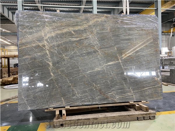 Chinese Rankin Grey Marble Slabs For Interior Decoration