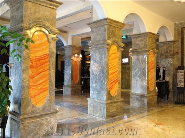 Neverland Ranch Grey Marble Polished Tiles Slabs Top Decoration