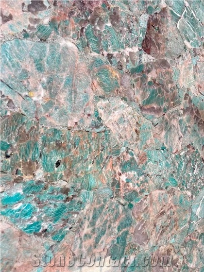Amazonite Gemstone, Amazonite Composite Semiprecious Slabs