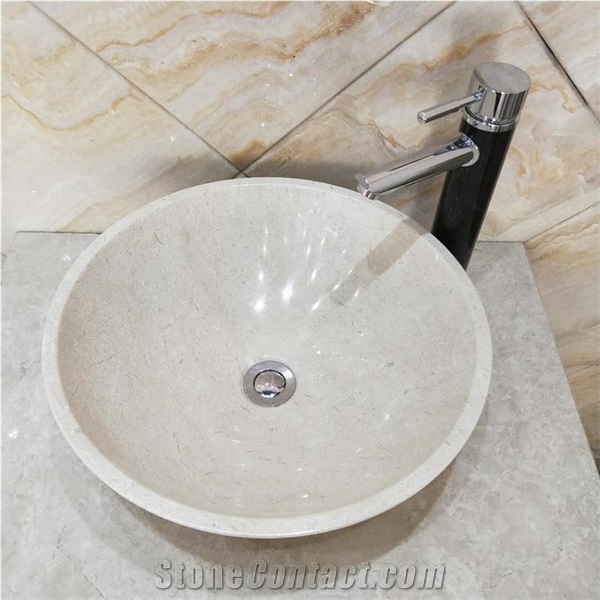 Bianco Gioia White Marble Bowl Sink