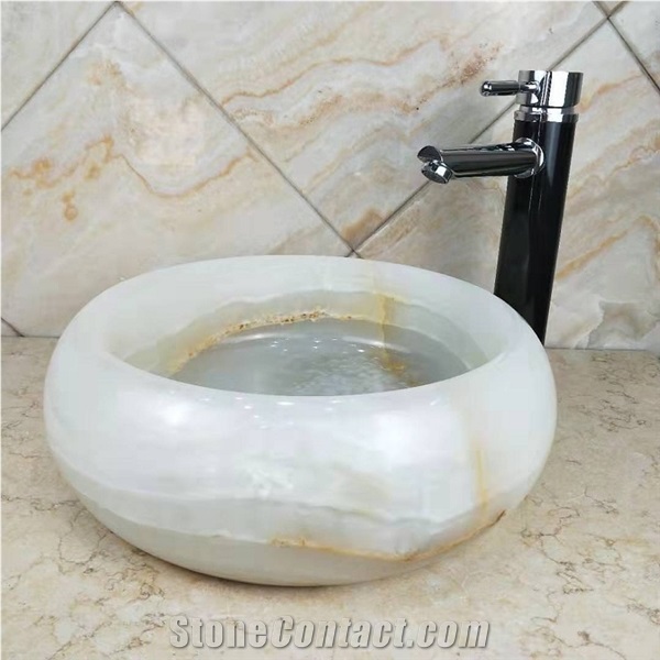 Natural Onyx Handmade Sink