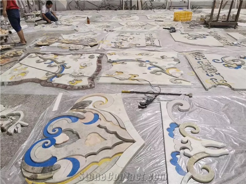 Stone Waterjet Cutting Marble Design Mosaic Picture