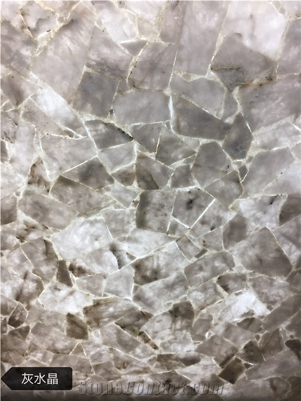 Grey Quartz Semiprecious Stone