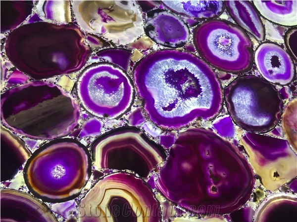Purple Agate Semiprecious Stone Slab,Semi-Precious Stone