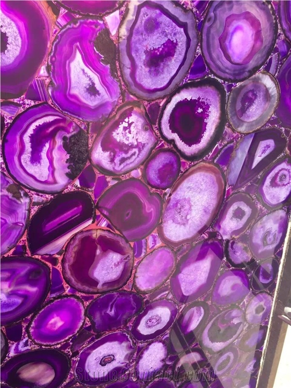 Purple Agate Semiprecious Stone Slab,Semi-Precious Stone