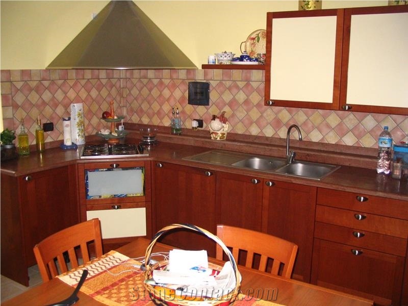 Pietra Trachite Rosa Kitchen Countertops