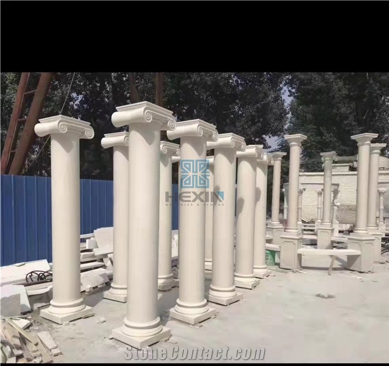 White Limestone Column, Column Tops