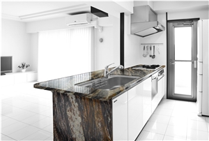 Black Savannah Granite Kitchen Countertop