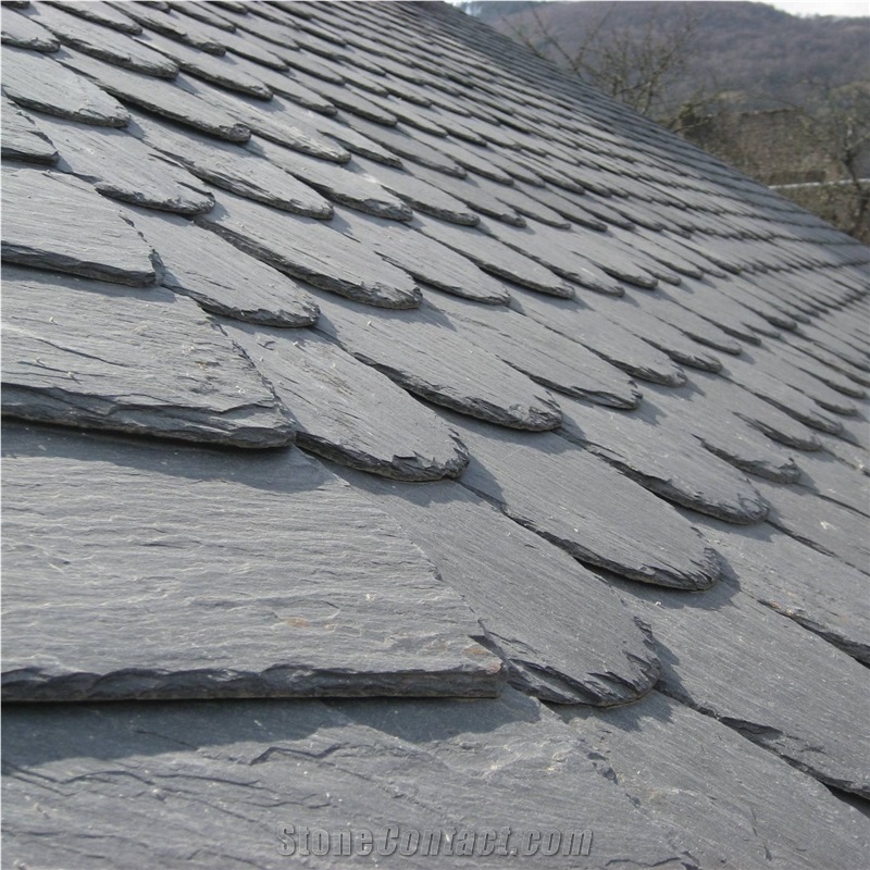 Grey Phyllite Jbernardos For Roofing, Stone Roof Tiles