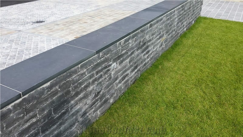 Wall Coping Stones With Jbernardos Phyllite Brushed