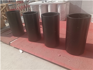 Black Marquina Marble Pedestal Basin & Sinks For Hotel