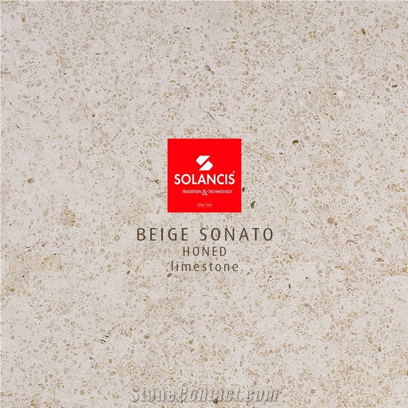 Honed Beige Sonato Limestone Slabs, Tiles