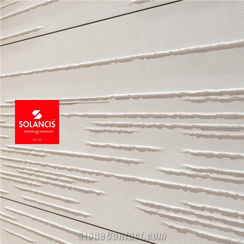Branco Snow Limestone 3D INFINITY CNC Carved Wall Panels
