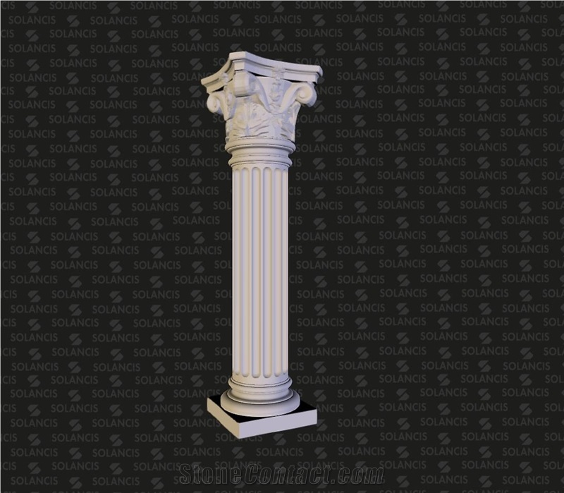 Branco Real Limestone Column