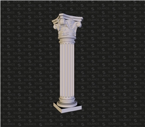 Branco Real Limestone Column