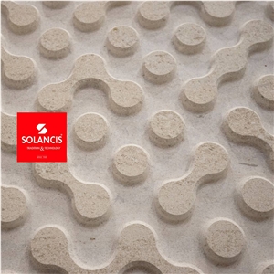 Creme Savage Limestone 3D NIBIRU CNC Carved Wall Panels