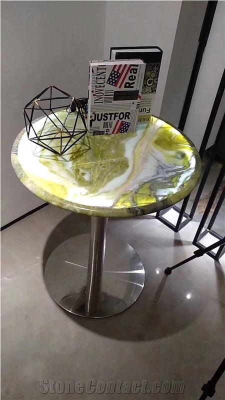 China Ice Green Rectangle Top Table Tops Luminous Table Top