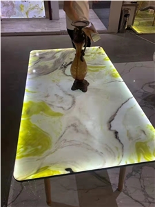China Ice Green Rectangle Top Table Tops Luminous Table Top