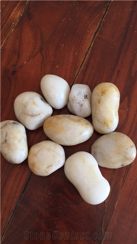 Natural Polished White Pebbles