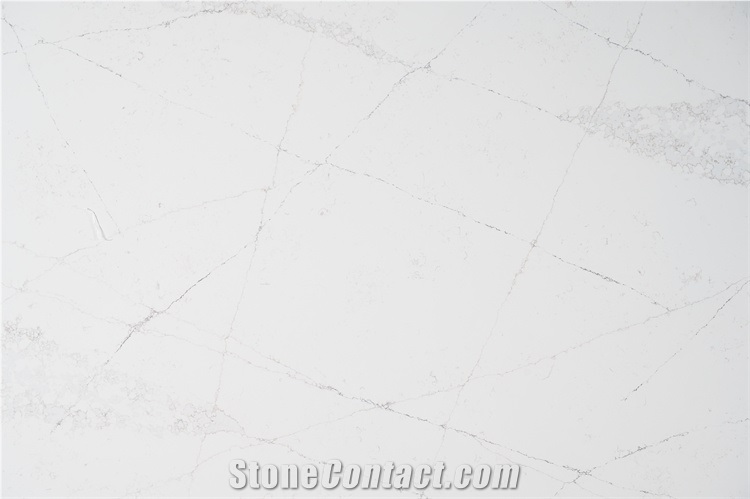 2022 Hot Sell New Pattern Quartz Slab White Color Stone