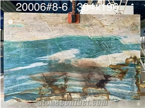 Blue Beige Natural Stone Ocean Looks Quartzite Slab