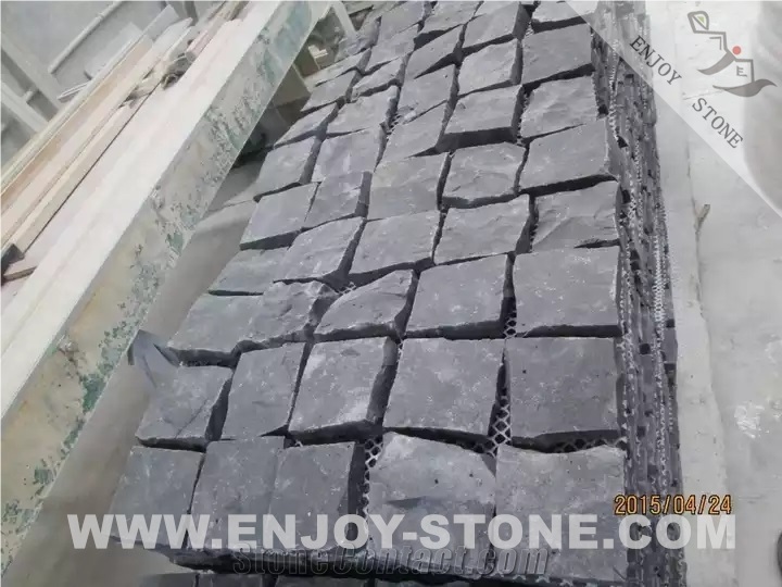 Absolute Black Granite Cobblestone Driveway Patio Paver