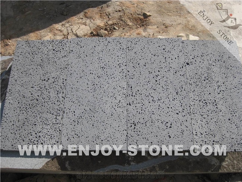 Gray Lava Stone / Volcanic Rock Tiles Sawn
