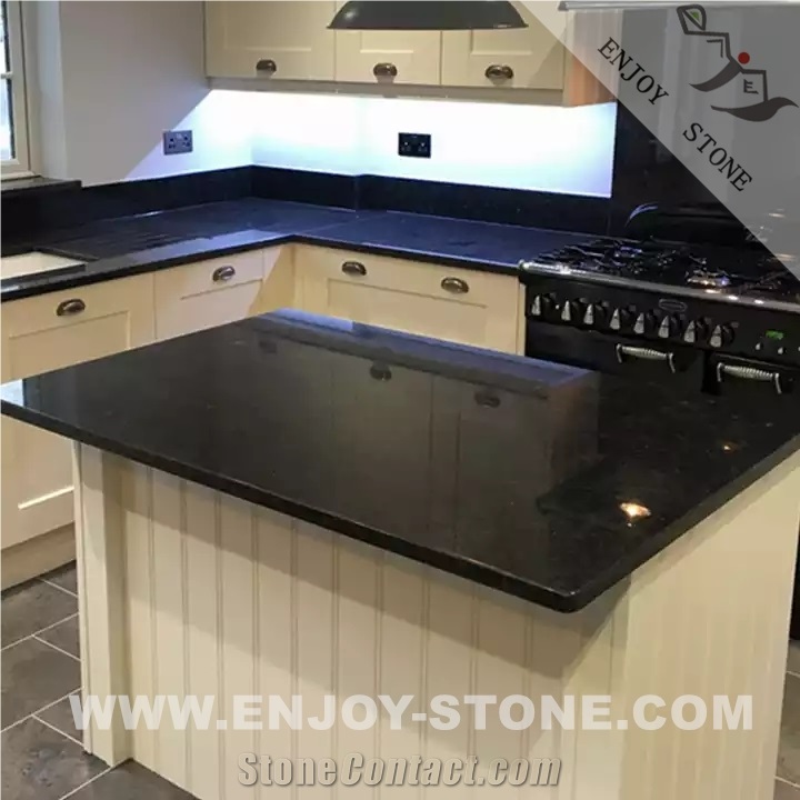 New China Black Granite Kitchen Countertop Polished