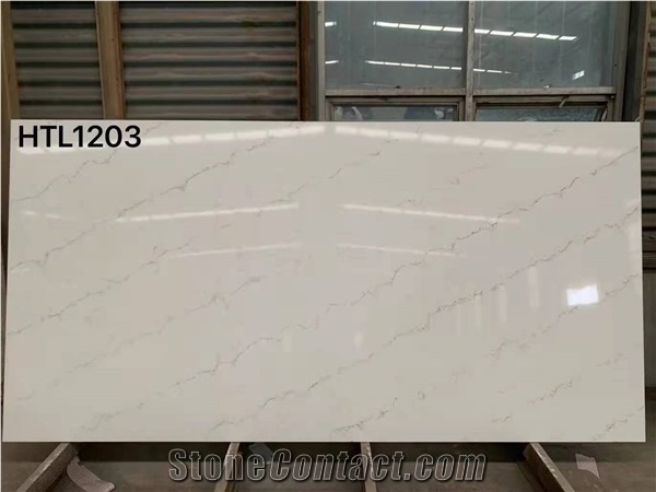 Calacata White Quartz Slabs& Tiles Engineered Stone