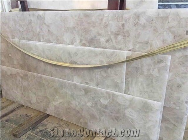 Crystal Super White Gemstone Semiprecious Stone Tiles
