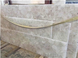 Crystal Super White Gemstone Semiprecious Stone Tiles