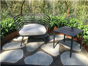 China Grey Basalt Flagstone Irregular Pavers Stone