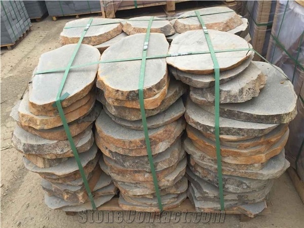China Grey Basalt Flagstone Irregular Pavers Stone