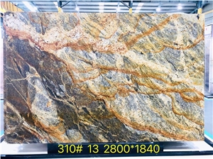 Gold With Black Vein Quartzite Tiles & Slabs