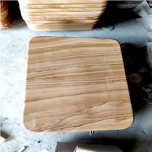 Yellow Wood Veins Sandstone Table Tops
