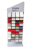 Metal Floor Stone And Tiles Slab Display Stand Tower