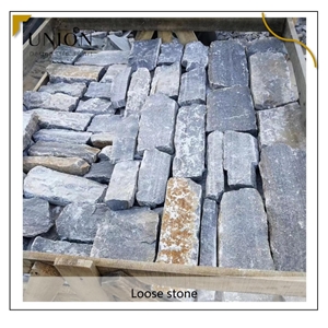 UNION DECO Natural Split Blue Quartzite Loose Strip Stone