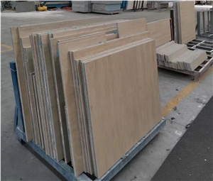 Beige Travertine Honeycomb Stone Panels