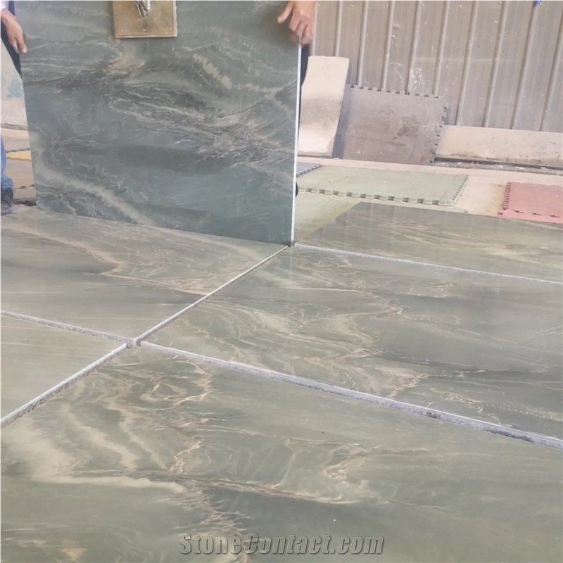 Indian Green Marble Backed Composite Panels For Indoor Fabrication