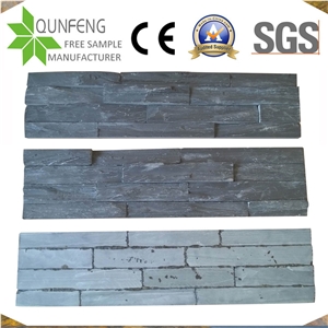 China Culture Stone Wall Panel Black Slate Ledger