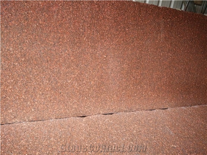 China Guangze Red Granite Slab For Kitchen Work Top