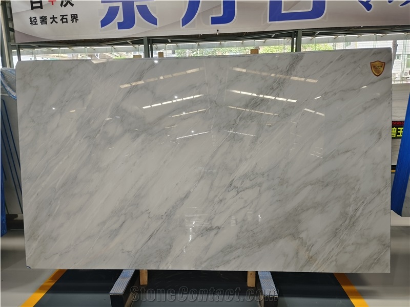 China Oriental White Marble Grey Base Slab