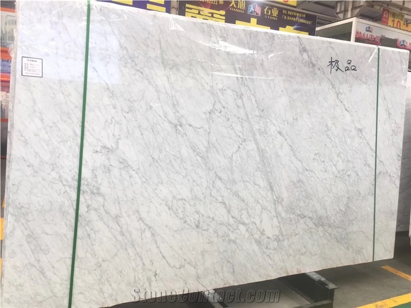 Italy High Quality Bianco Carrara White Marble Tiles&Slabs