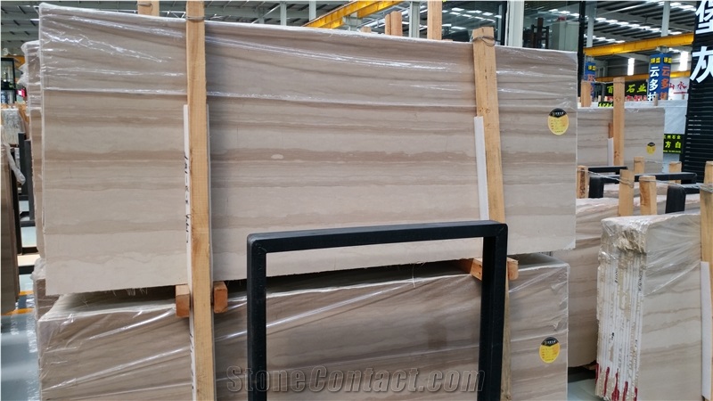 Italy Serpeggiante Wood Grain Marble Tile For Floor